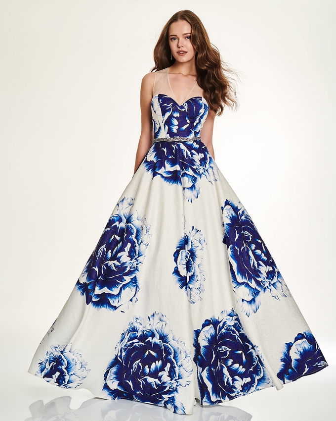 Φόρεμα μακρύ με φλοράλ μοτίβο