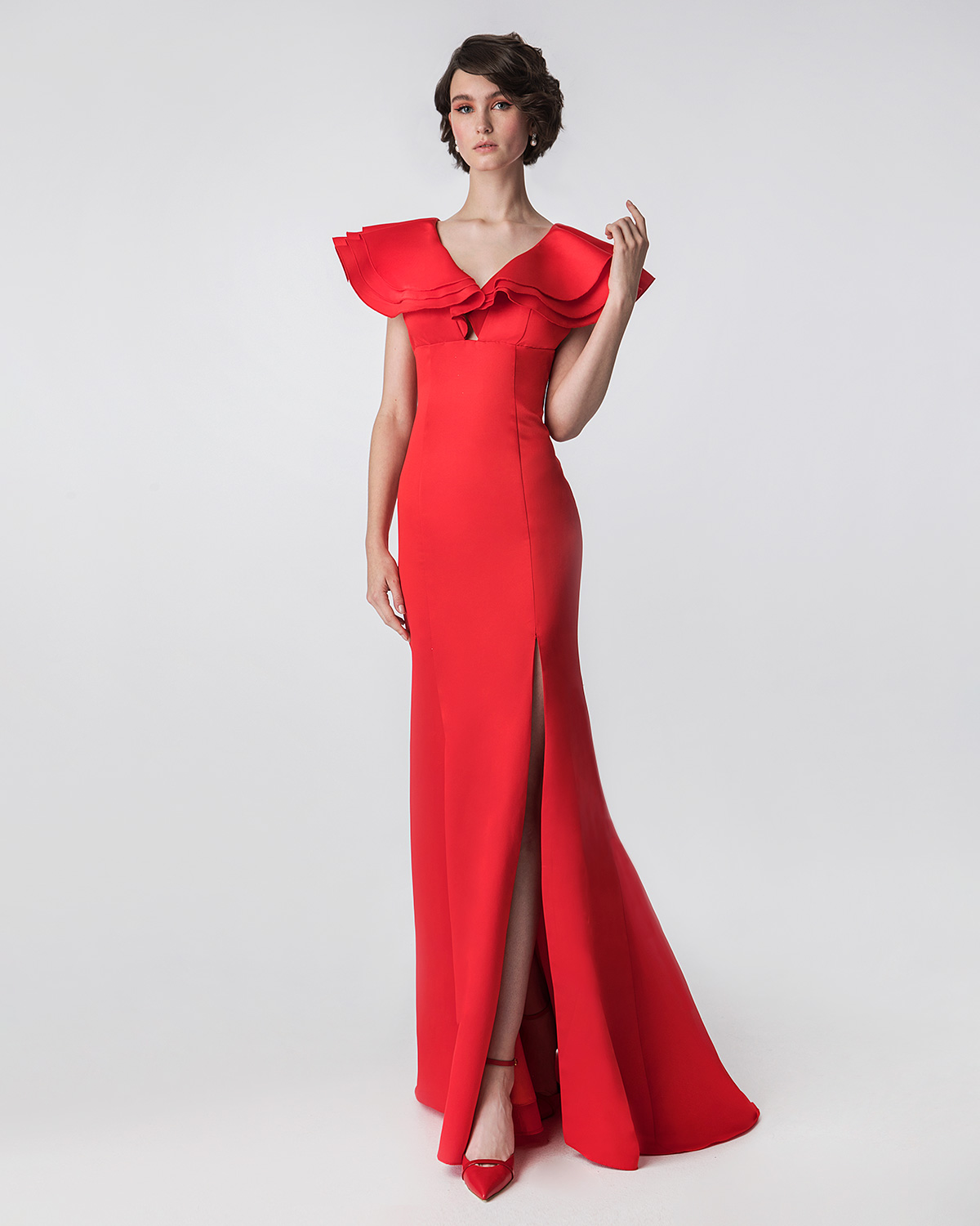Cocktail Dresses / Long cocktail satin dress
