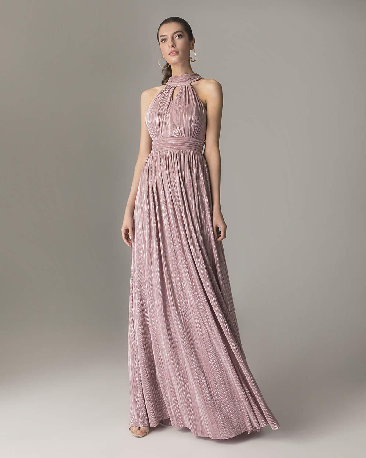 Коктейльные платья / Long cocktail dress with lurex fabric