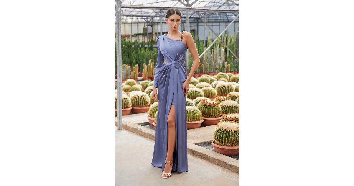 Abito Donna Monospalla Aderente - Mini Abito Elegante Per Feste E Serate - Foto 9