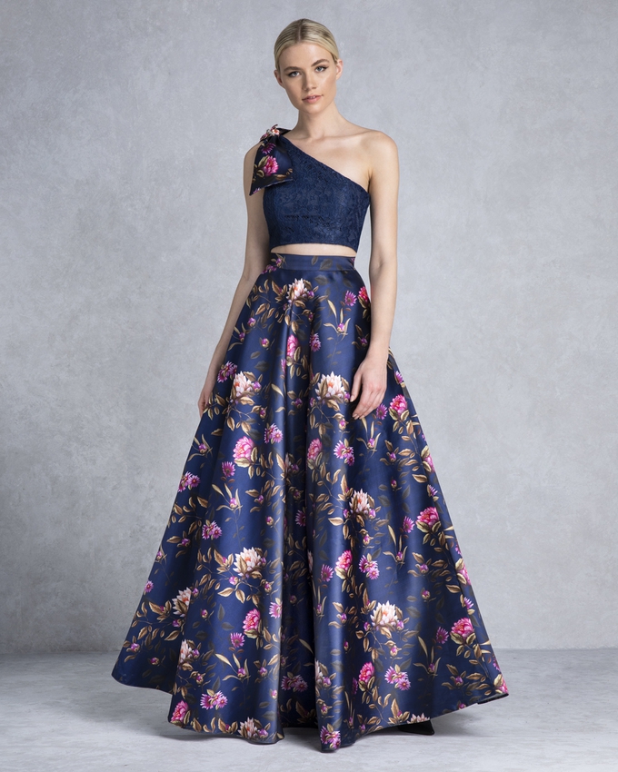Crop top floral dress