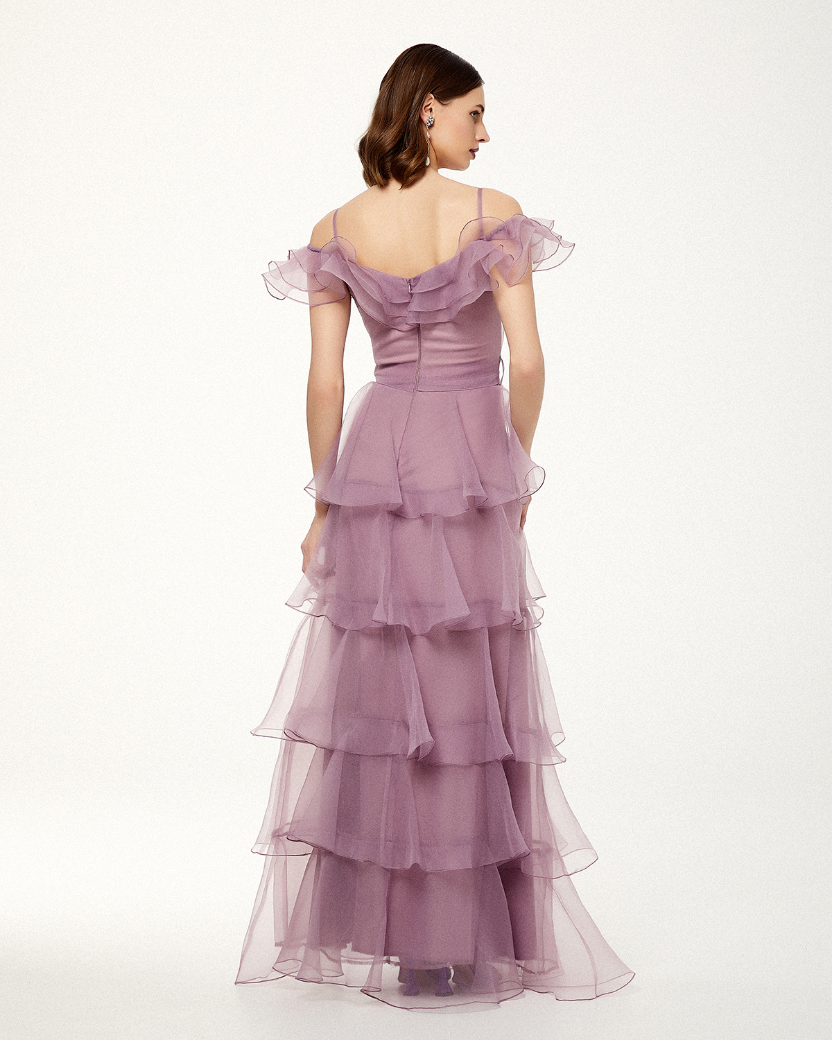 Cocktail Dresses / Cocktail long dress with organza fabric