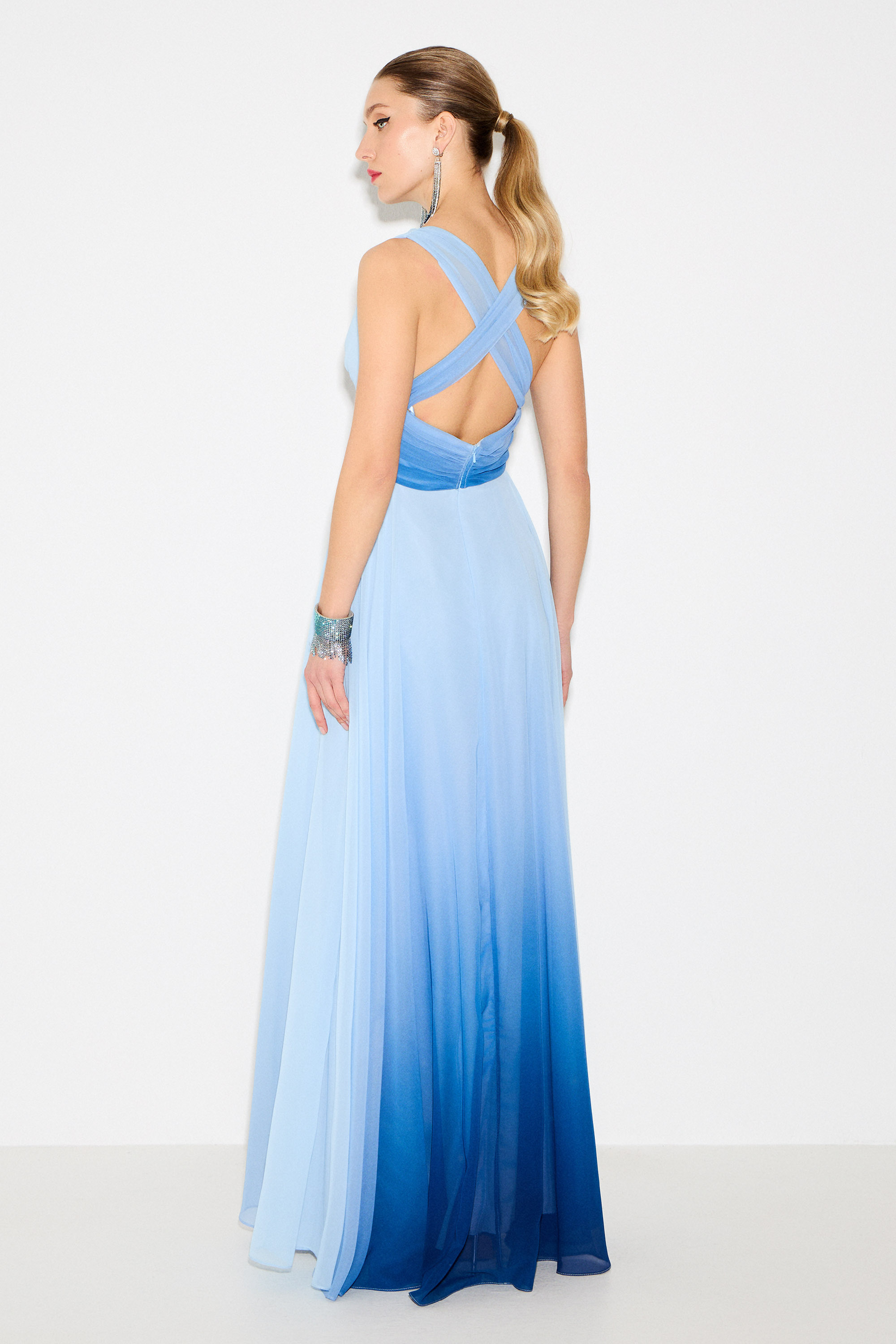 Cocktail Dresses / Cocktail long ombré chiffon dress