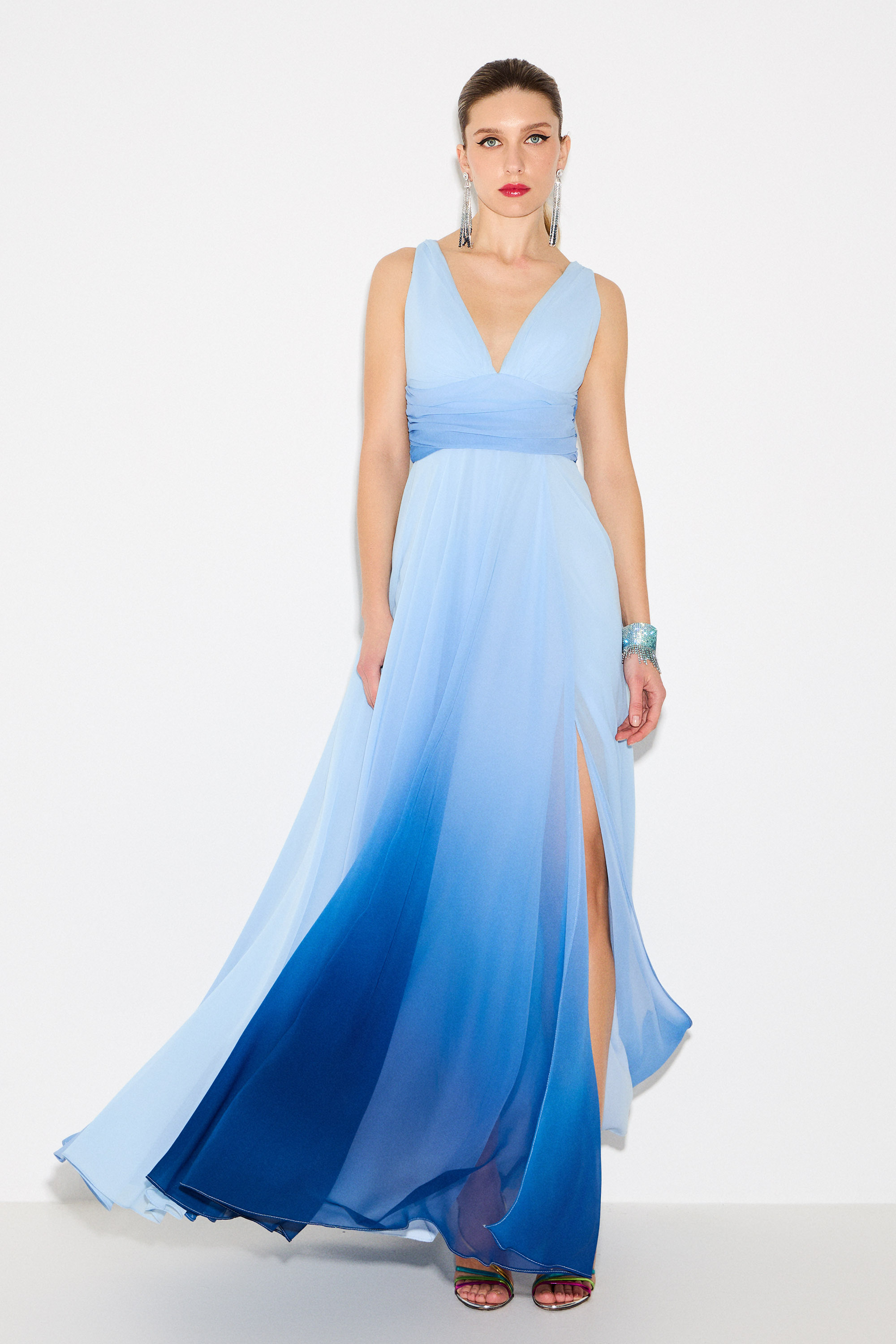 Cocktail Dresses / Cocktail long ombré chiffon dress