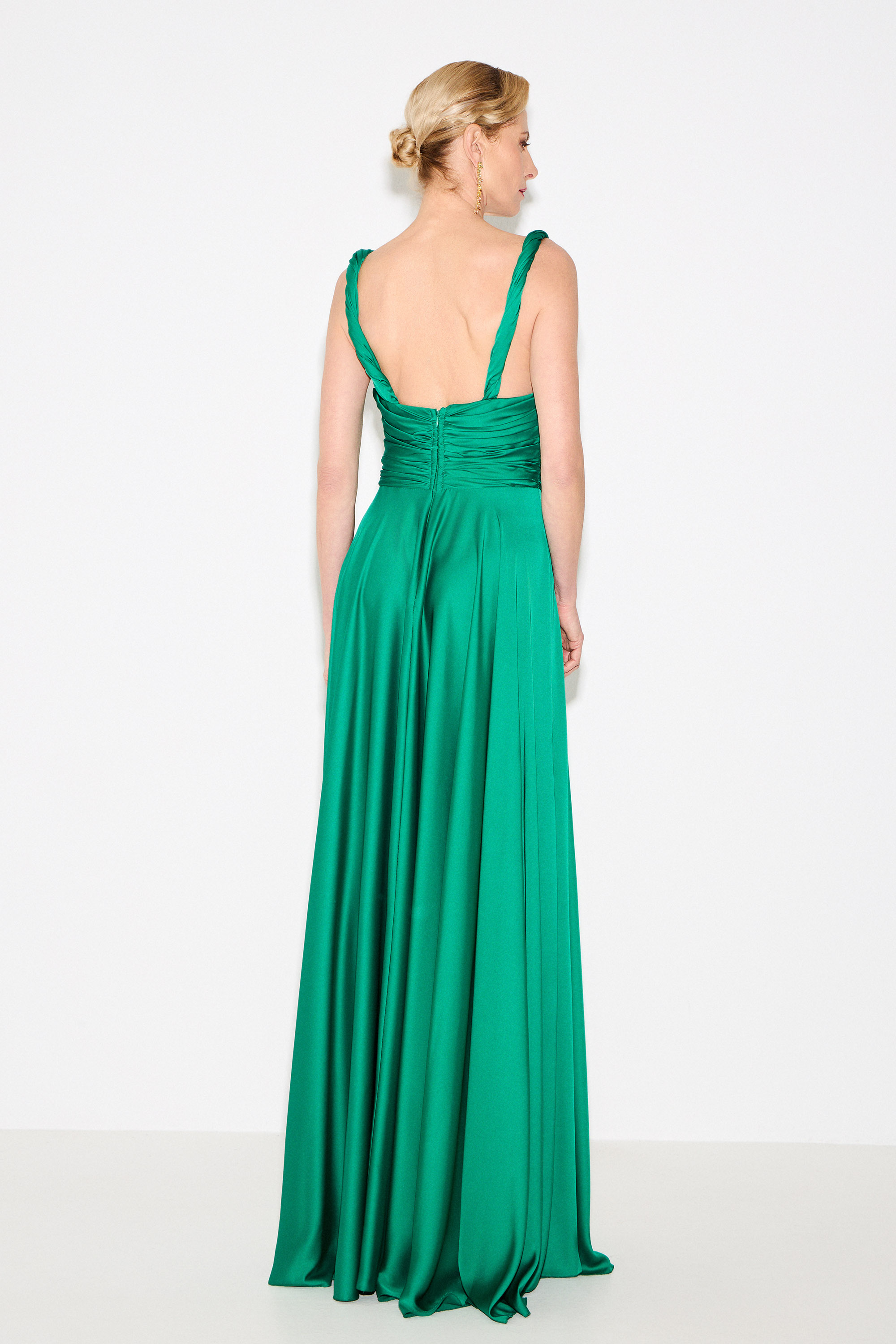 Cocktail Dresses / Cocktail long backless satin dress